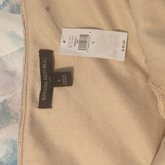 🔥NWT:🔥L Baddie Grunge New Preppy Beachy Banana Republic Cream Halter Top - Picture 4 of 7